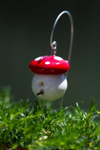 Fairy garden supply accessory mushroom bird house