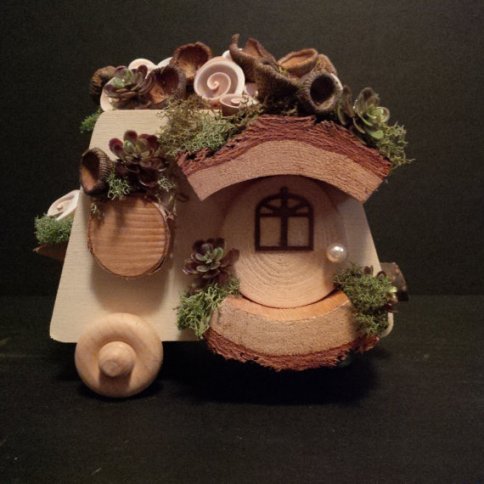 Fairy garden woodland camper by Birch Tree Fairy Houses