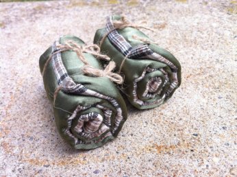 Miniature fairy garden blanket rolls by BitsandpiecesbyPam