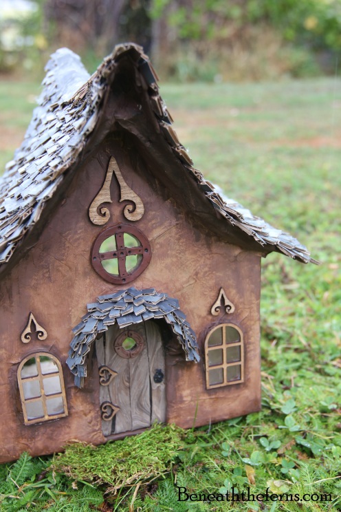 Miniature fairy house dollhouse fairy door from polymer clay